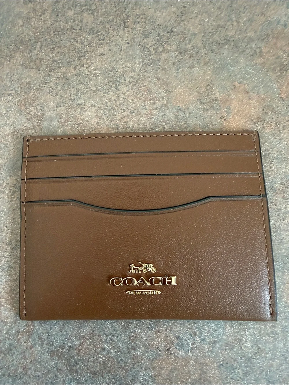 Coach Brown Leather ID & Card Window Holder